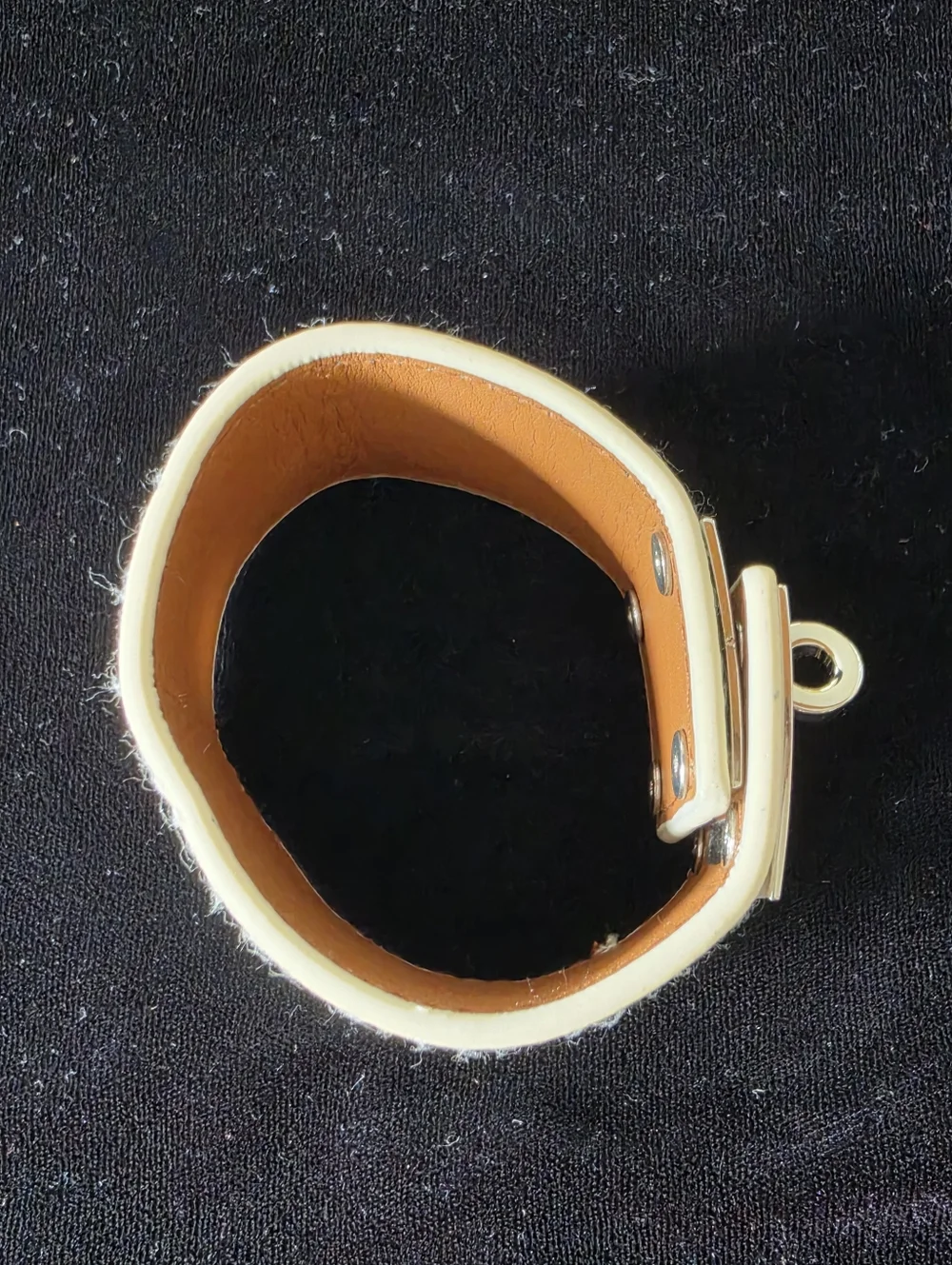 White Leather Cuff Bracelet
